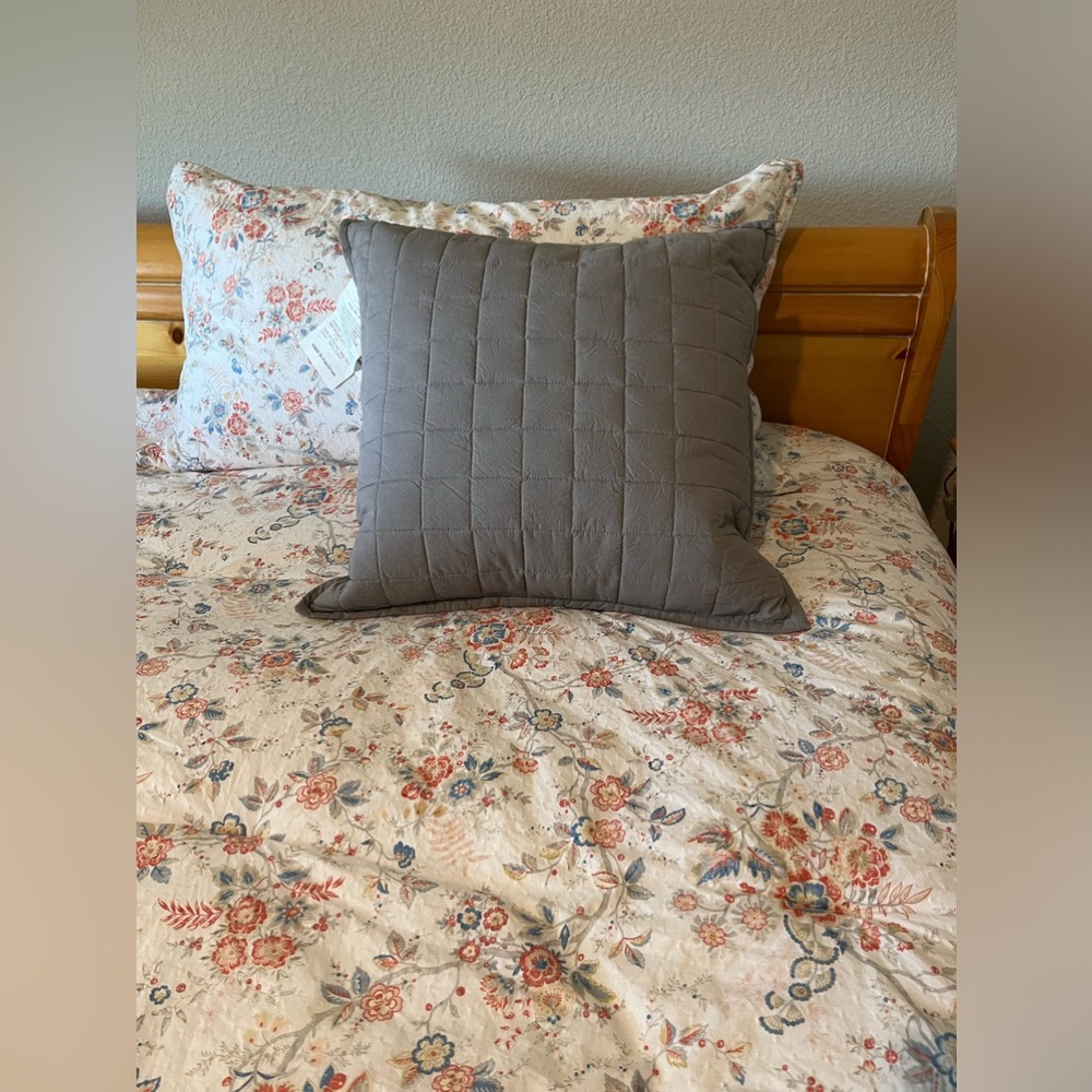 Lauren Ralph Lauren Asher Gray Decorative Pillow With Down Feather Insert Pillow